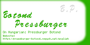 botond pressburger business card